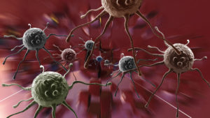 A cartoon image of cancer cells