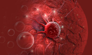 An image of cartoon cancer cell