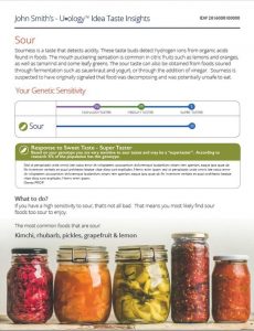 An excerpt of the Taste report