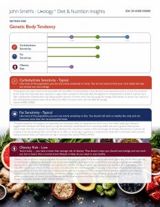 An excerpt from the nutrition section of the report