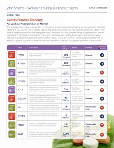 An excerpt from the Fitness Insights report